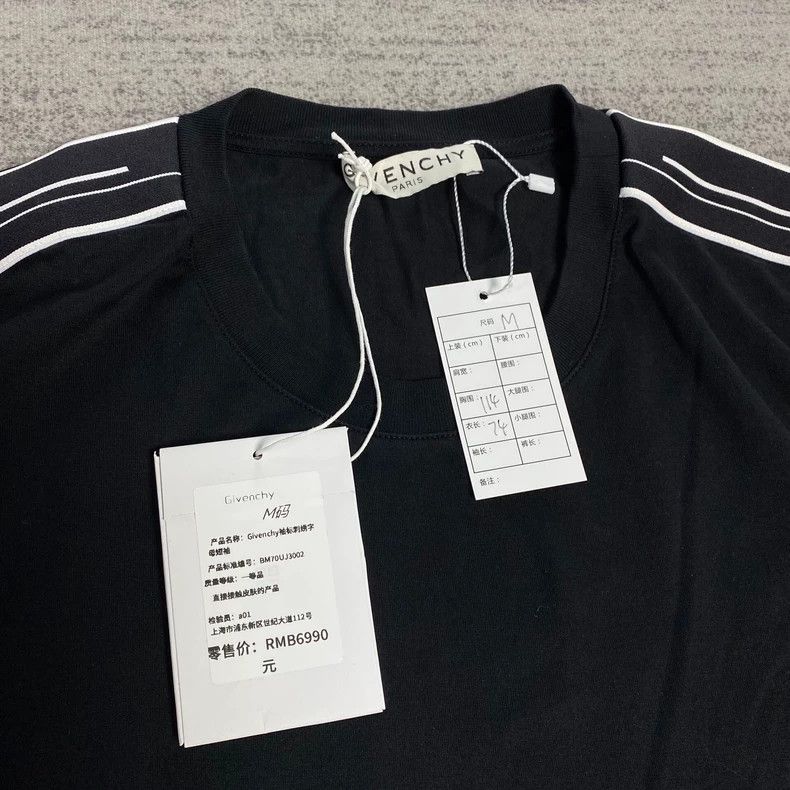 Givenchy Givenchy Side Stripe Logo Black and White Short Sleeve Size US M / EU 48-50 / 2 - 2 Thumbnail
