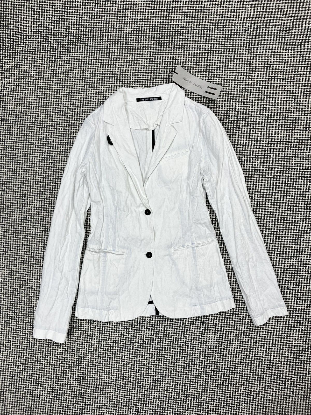hannes roether Hannes Roether cotton + metal avant garde blazer NOS Size S / US 4 / IT 40 - 1 Thumbnail