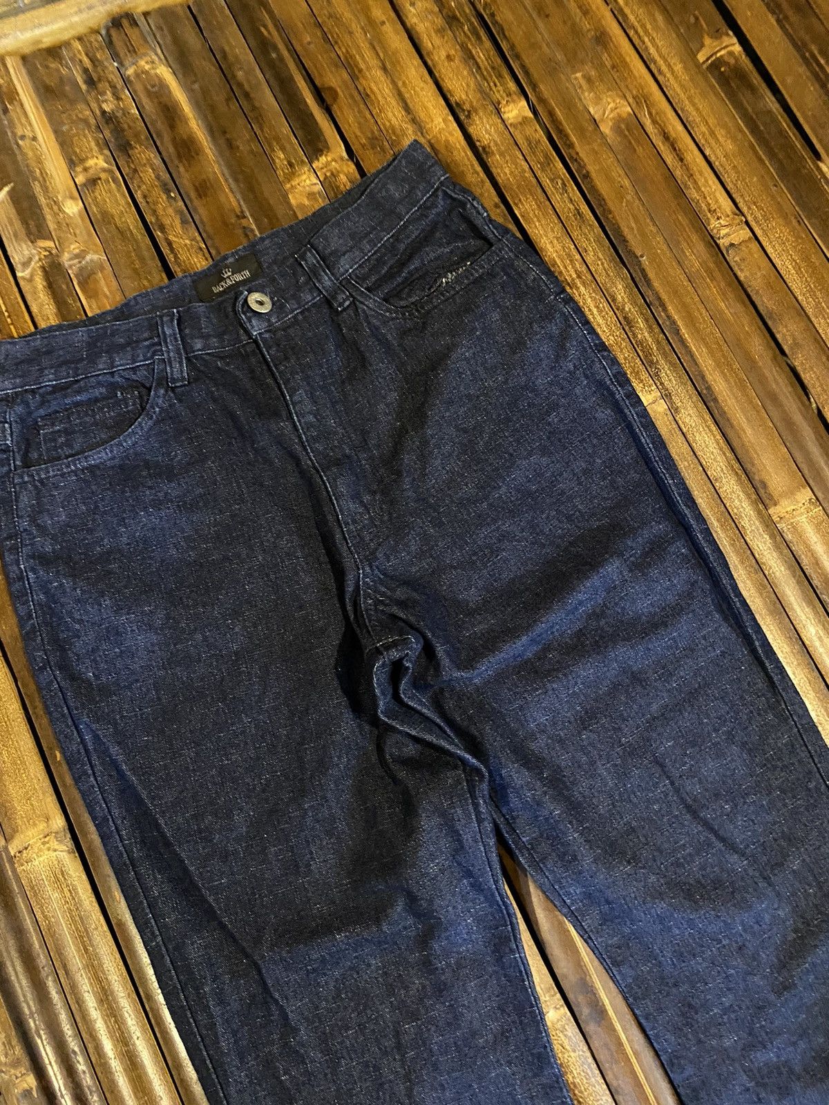 Japanese Brand BACK & FORTH FLARE DENIM PANTS Size 28" / US 6 / IT 42 - 2 Thumbnail