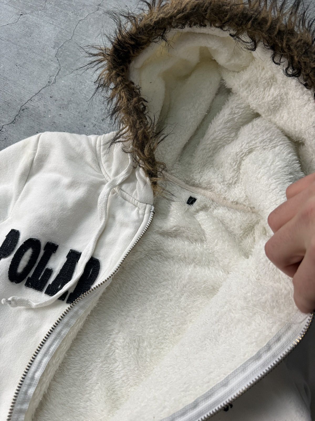 Le Grande Bleu (L.G.B.) Avant Garde Hysteric Glamour L.G.B. Fur Hood Zip Hoodie Size US S / EU 44-46 / 1 - 5 Thumbnail