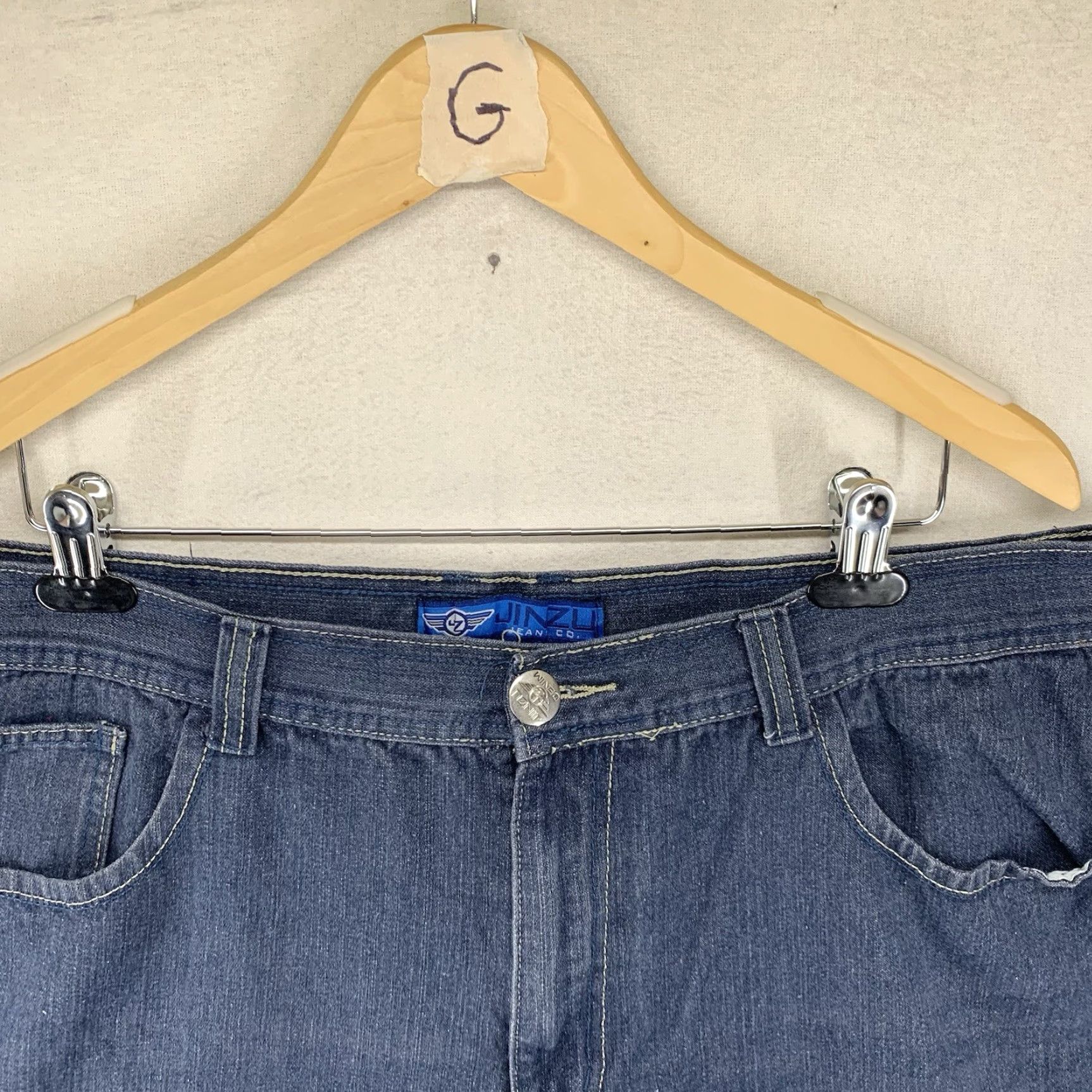 Southpole VINTAGE Jinzu Baggy Shorts 38 Denim Jean Hip Hop Skater 90s Blue Mens Size US 38 / EU 54 - 4 Thumbnail