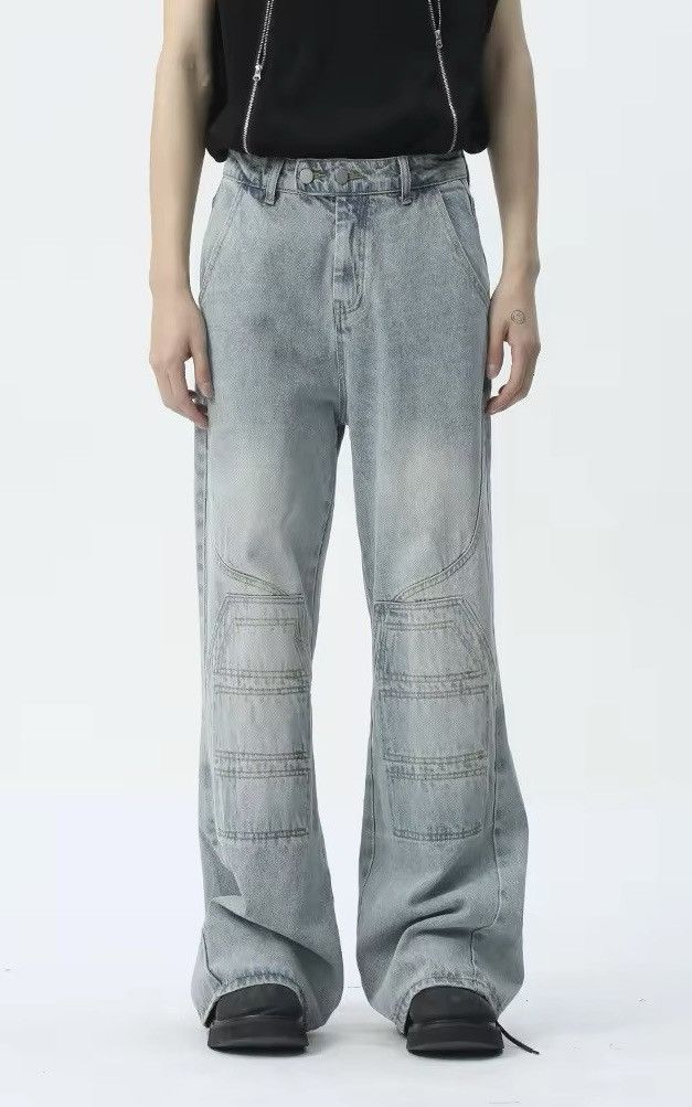 Japanese Brand Vintage Straight leg Washed Blue Jeans Size US 30 / EU 46 - 1 Thumbnail