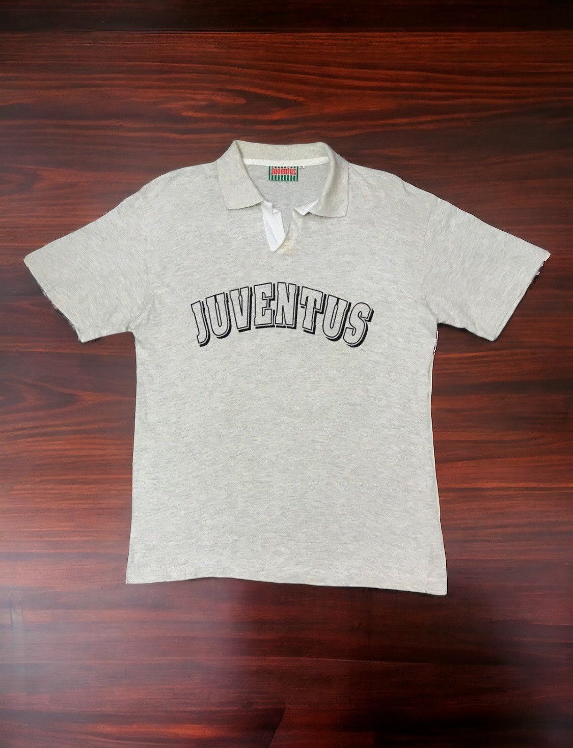 Vintage 80s Rare Juventus Football Club Collar Polo Style
