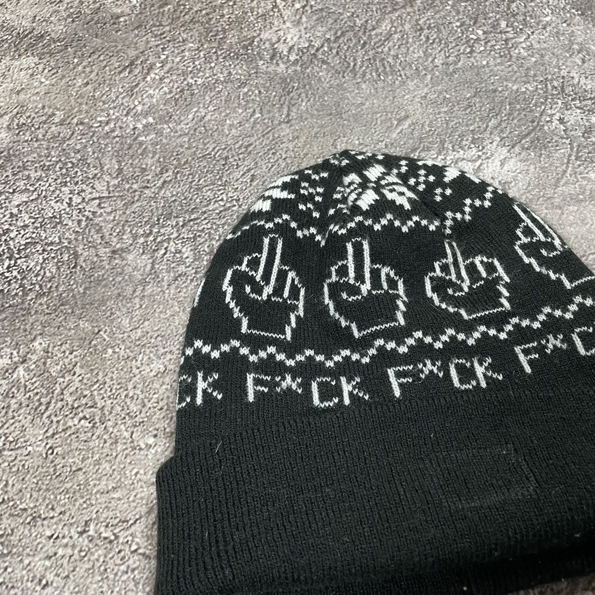 Vintage Vintage 90s Fuck Beanie Mohair Ushanka Faux American VTg Size ONE SIZE - 4 Thumbnail