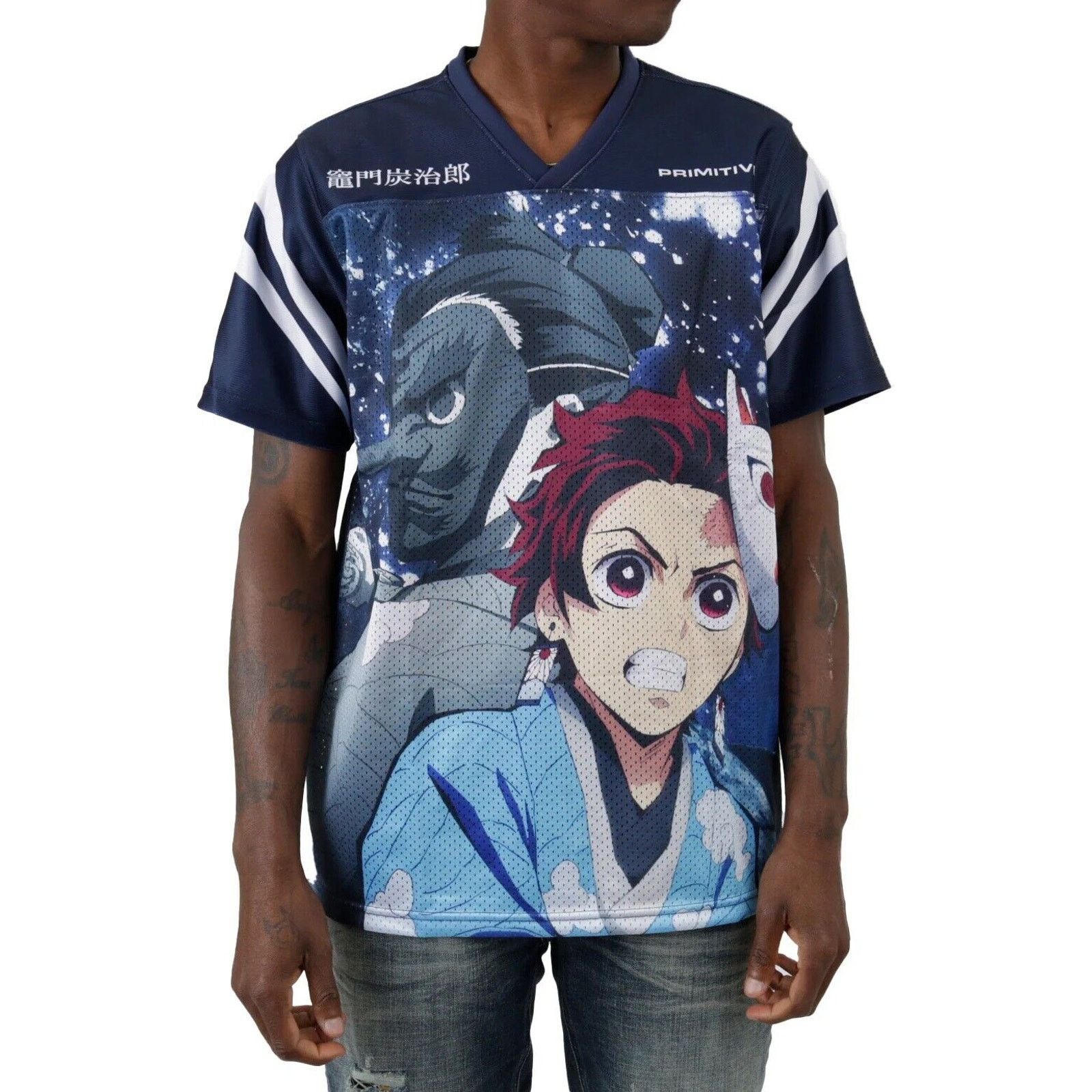 Primitive Primitive Men's X Demon Slayer Tanjiro Mesh Jersey Shirt Size US S / EU 44-46 / 1 - 3 Thumbnail