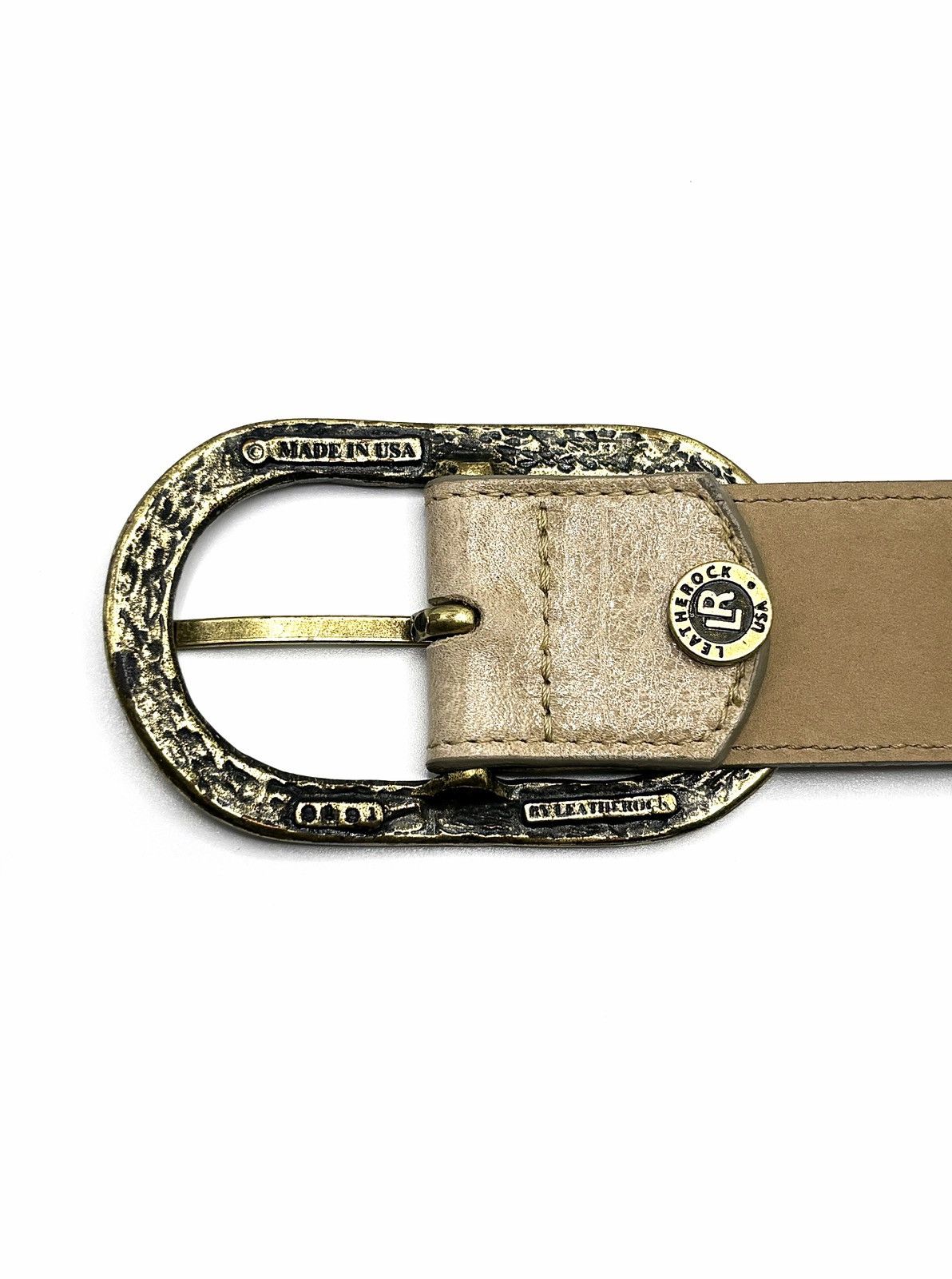 Genuine Leather Leatherock Genuine Leather Brass Belt Size ONE SIZE - 4 Thumbnail