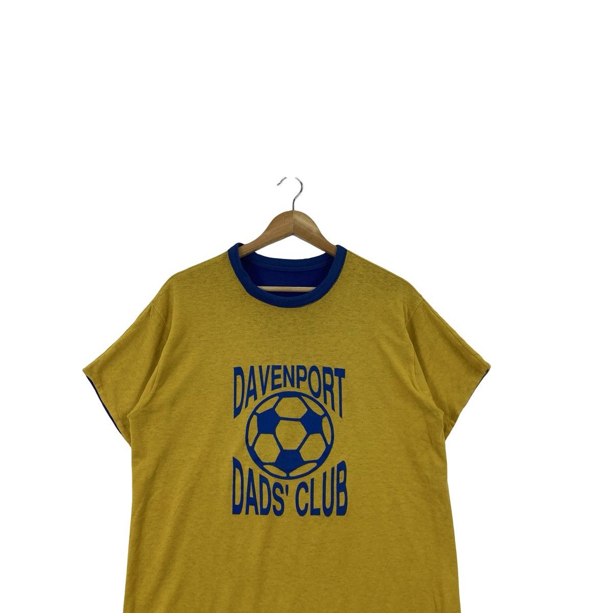 Vintage Vintage DAVENPORT DADS CLUB Ringer Soccer Graphic Tee, Retro Size US M / EU 48-50 / 2 - 2 Thumbnail