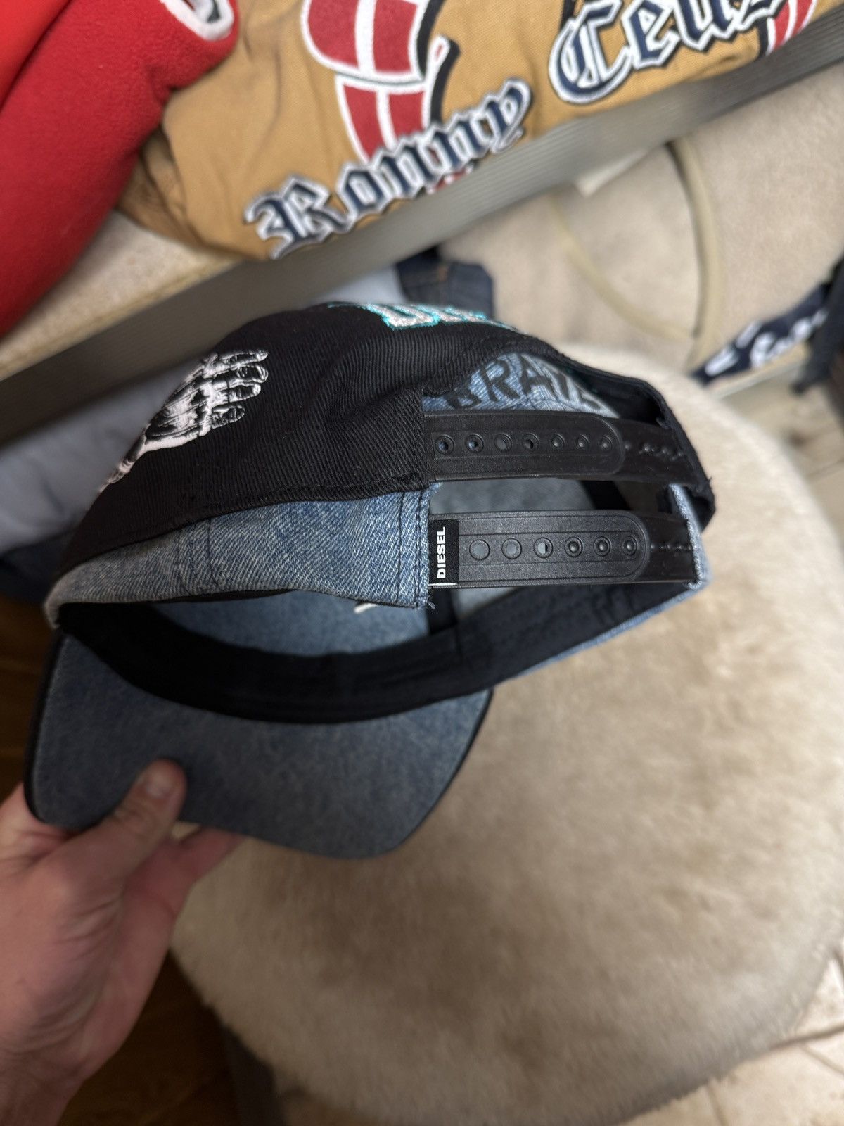 Diesel NWT!!! Diesel Only The Brave Multilogo Double Cap Size ONE SIZE - 7 Thumbnail