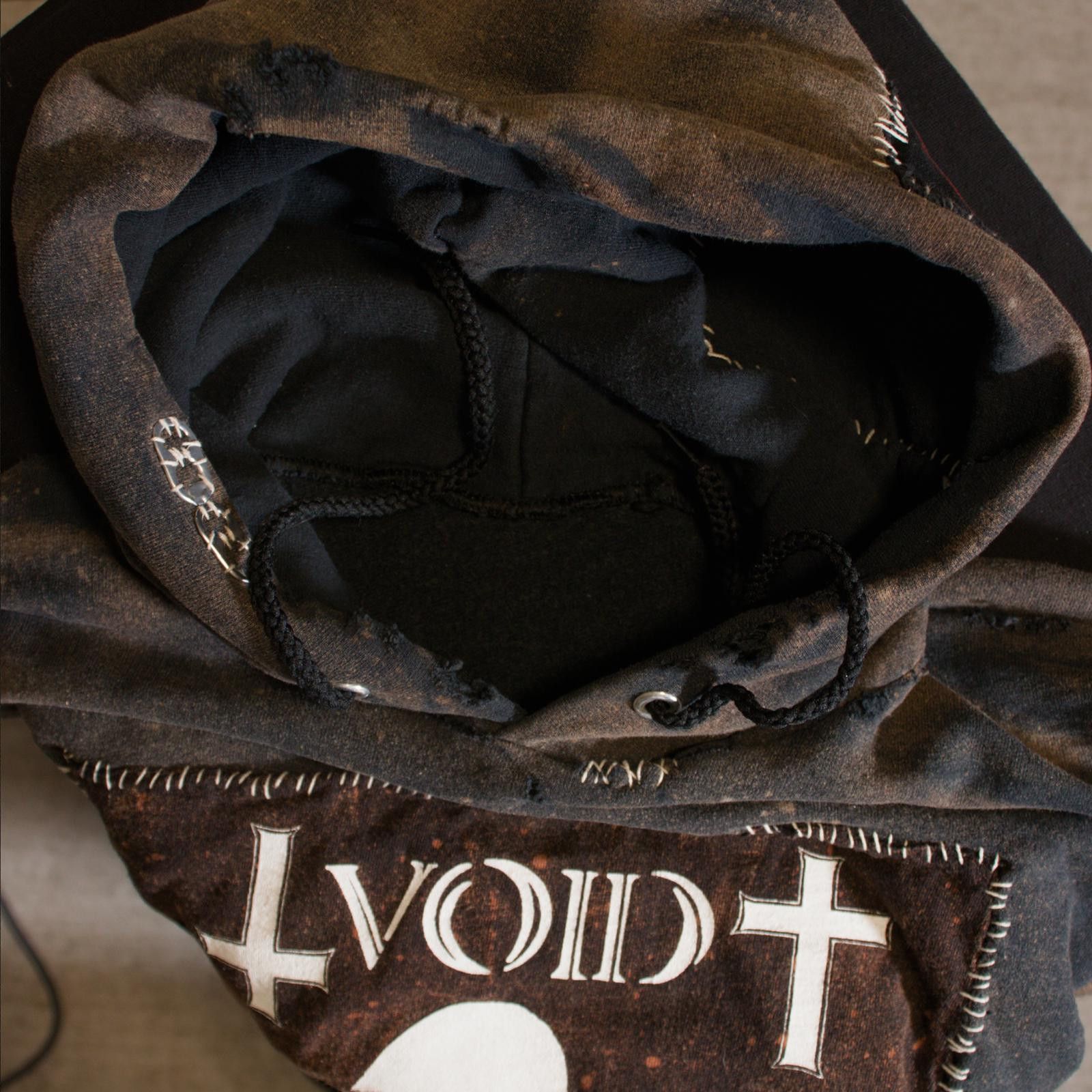 Vintage Thrashed Punk Patchwork Hoodie Size US M / EU 48-50 / 2 - 2 Thumbnail