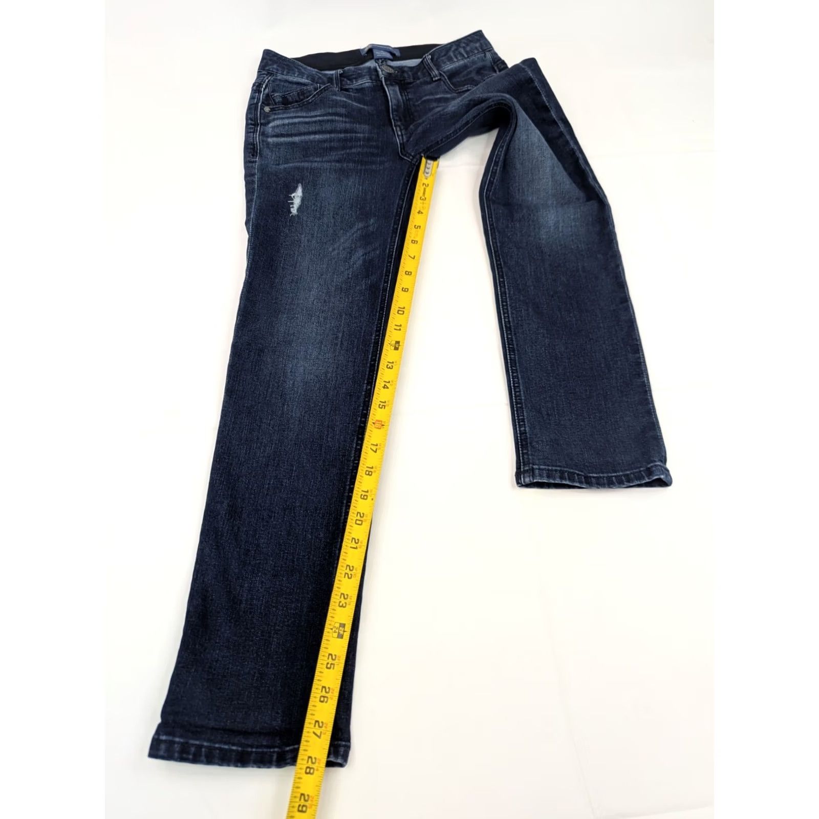 Vintage Democracy Jeans Dark Wash Straight Leg 28x28 Women Stretch Regular 2 Blue Denim Size 26" / US 2 / IT 38 - 3 Thumbnail