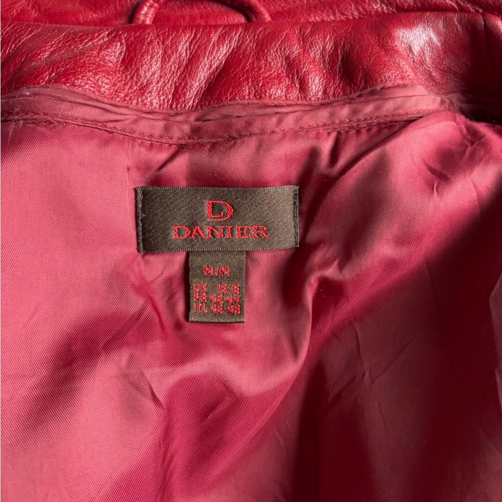 Danier Danier Red Soft Leather Coat Size M / US 6-8 / IT 42-44 - 6 Thumbnail