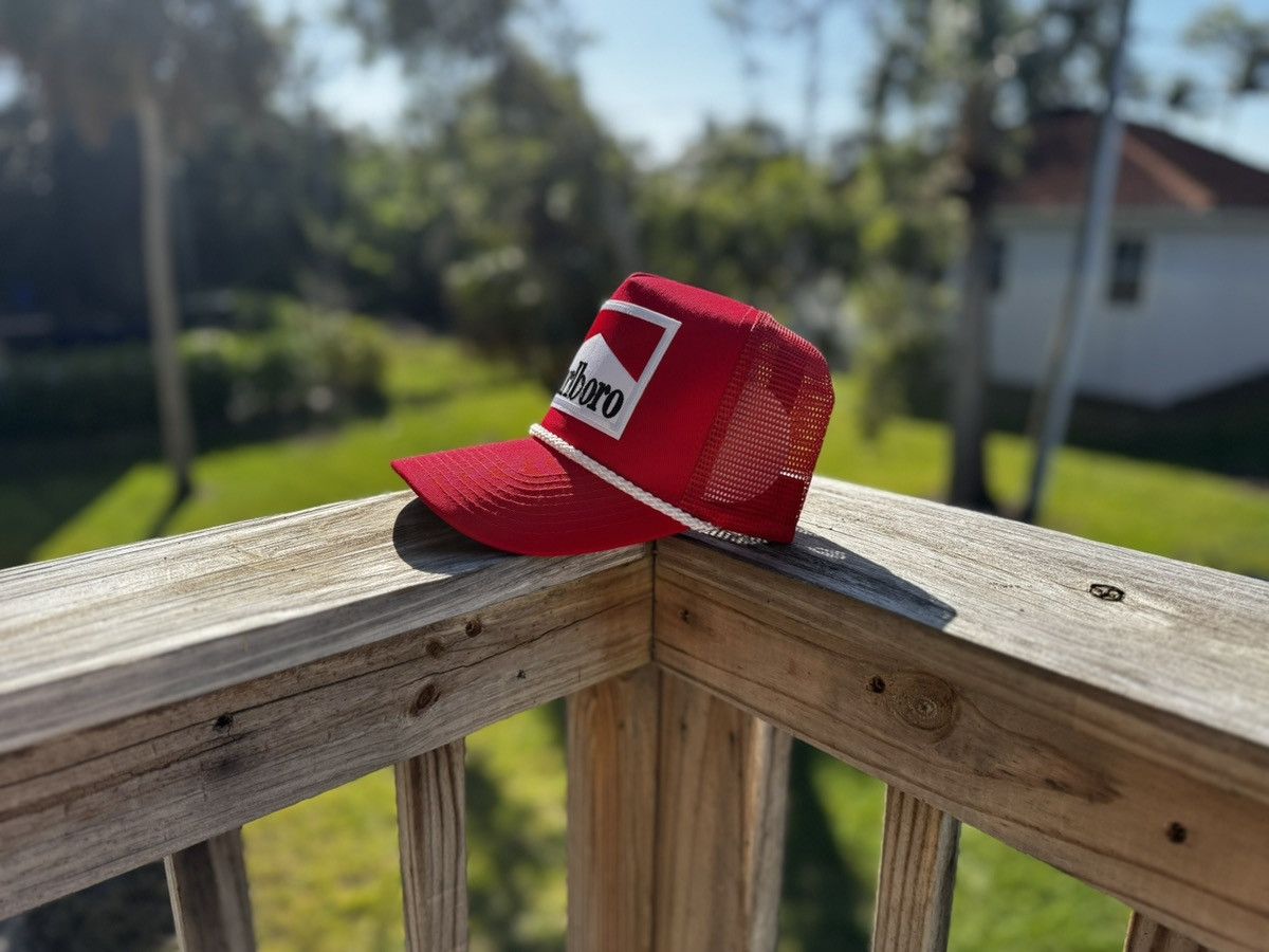 Handmade Handcrafted Marlboro Mesh Trucker Hat Size ONE SIZE - 2 Thumbnail
