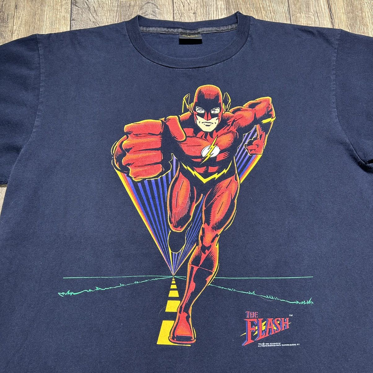 Vintage Vintage 1990 Flash DC Comics T-shirt Changes XL USA Size US XL / EU 56 / 4 - 3 Thumbnail