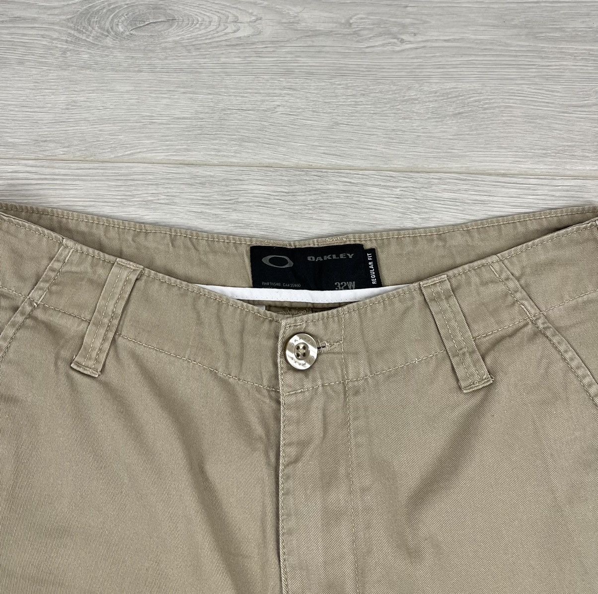 Oakley Oakley Logo Beige Cotton Shorts Size US 32 / EU 48 - 5 Thumbnail