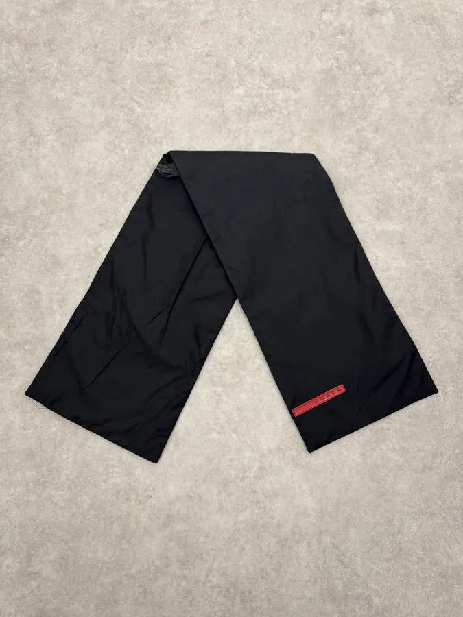 Prada AW1999 Prada Black Nylon Linea Rossa Minimalist Scarf Size ONE SIZE - 1 Thumbnail