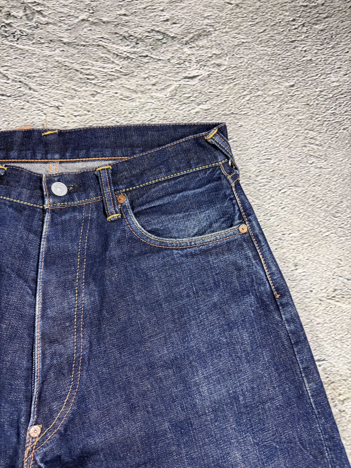 Evisu Evisu jeans daicock blue big logo selvedge denim Size US 31 - 11 Thumbnail