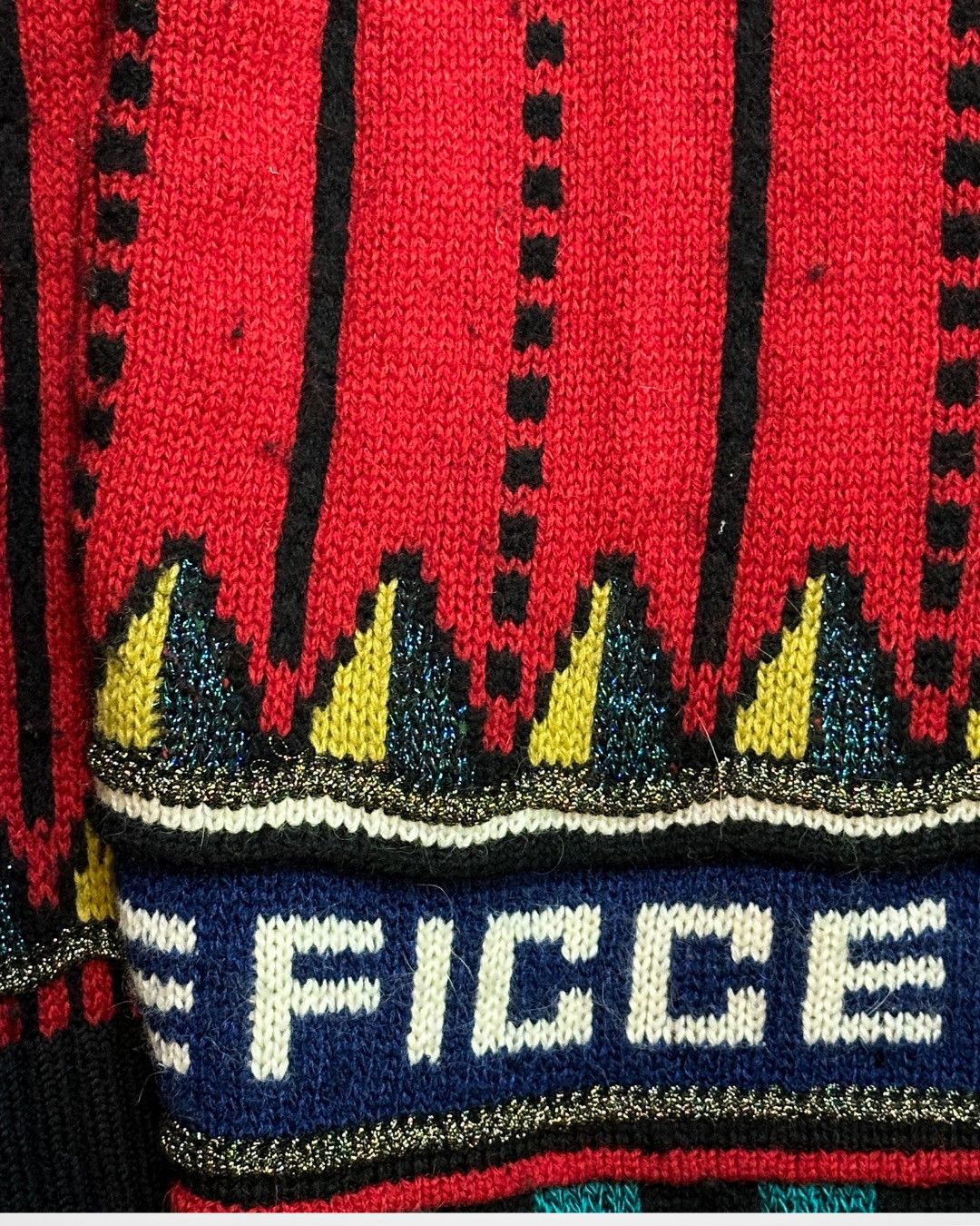 Yoshiyuki Konishi Ficce Uomo 1980s Multicolor Trojan Horse Christmas Sweater Size US L / EU 52-54 / 3 - 9 Thumbnail