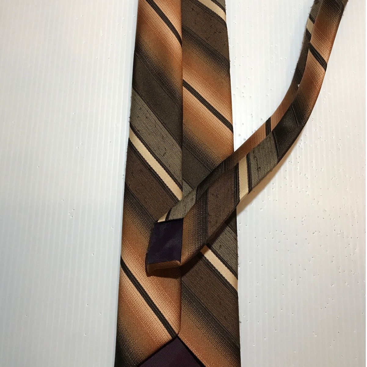 Other Vintage Copper Striped Short Classic Men Necktie Size ONE SIZE - 4 Thumbnail