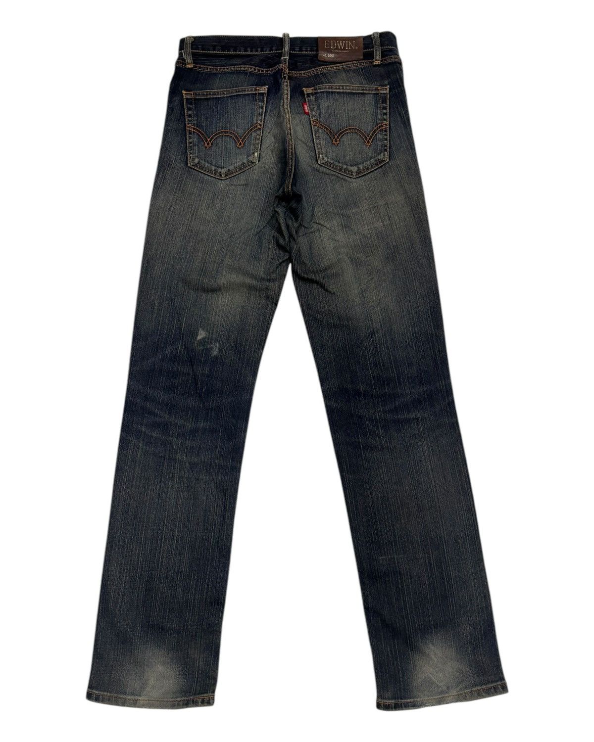 Edwin VINTAGE EDWIN MADE IN JAPAN LOT 503 RUSTY DISTRESSED DENIM Size US 31 - 8 Thumbnail