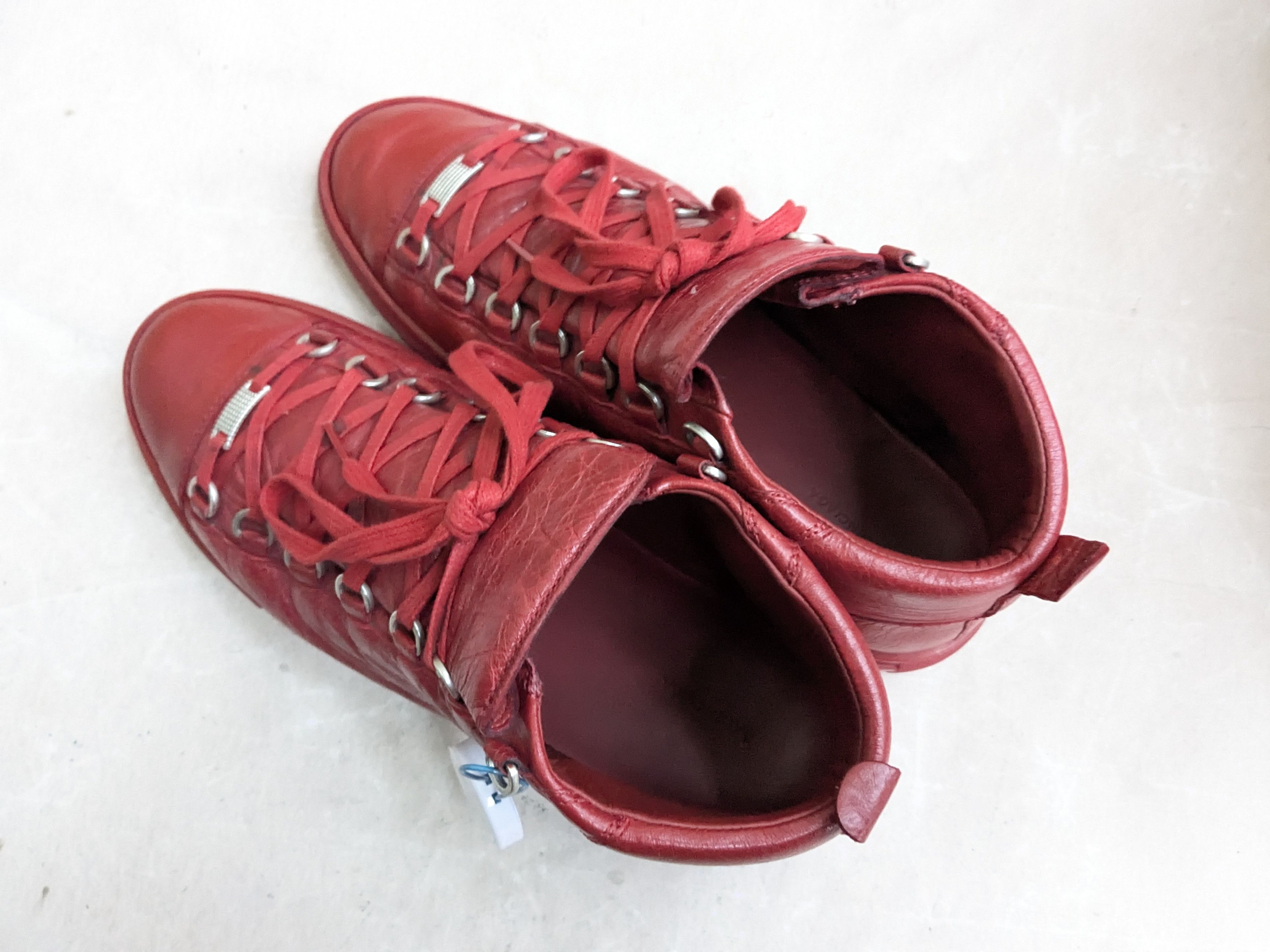 Balenciaga Balenciaga Arena Sneakers Red 10 High Tops Size US 10 / EU 43 - 15 Thumbnail