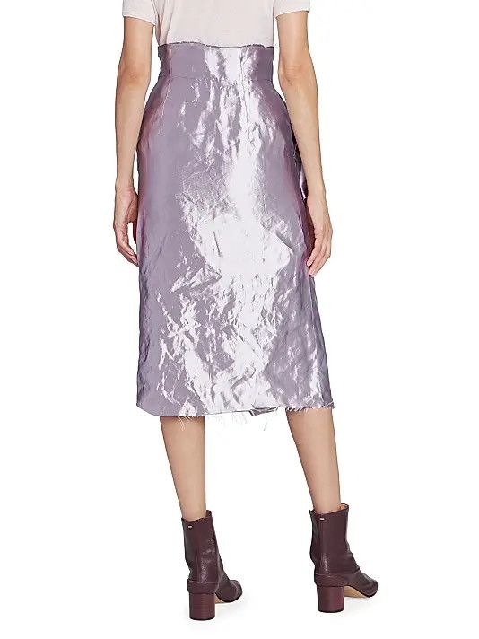 Maison Margiela o1y0625 Midi Skirt in Lilac Size 28" / US 6 / IT 42 - 6 Thumbnail
