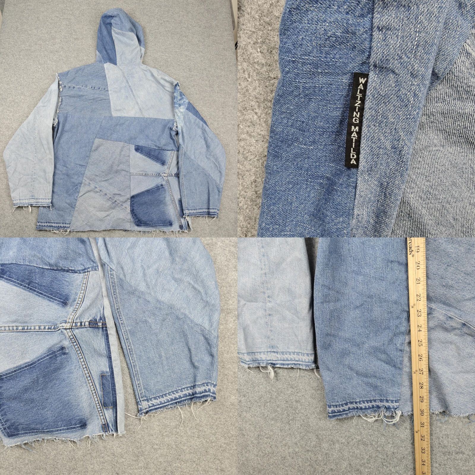 Kapital Kapital Kountry Hoodie Mens One Size Blue Patchwork Denim Remake Japan Pullover Size US M / EU 48-50 / 2 - 8 Thumbnail