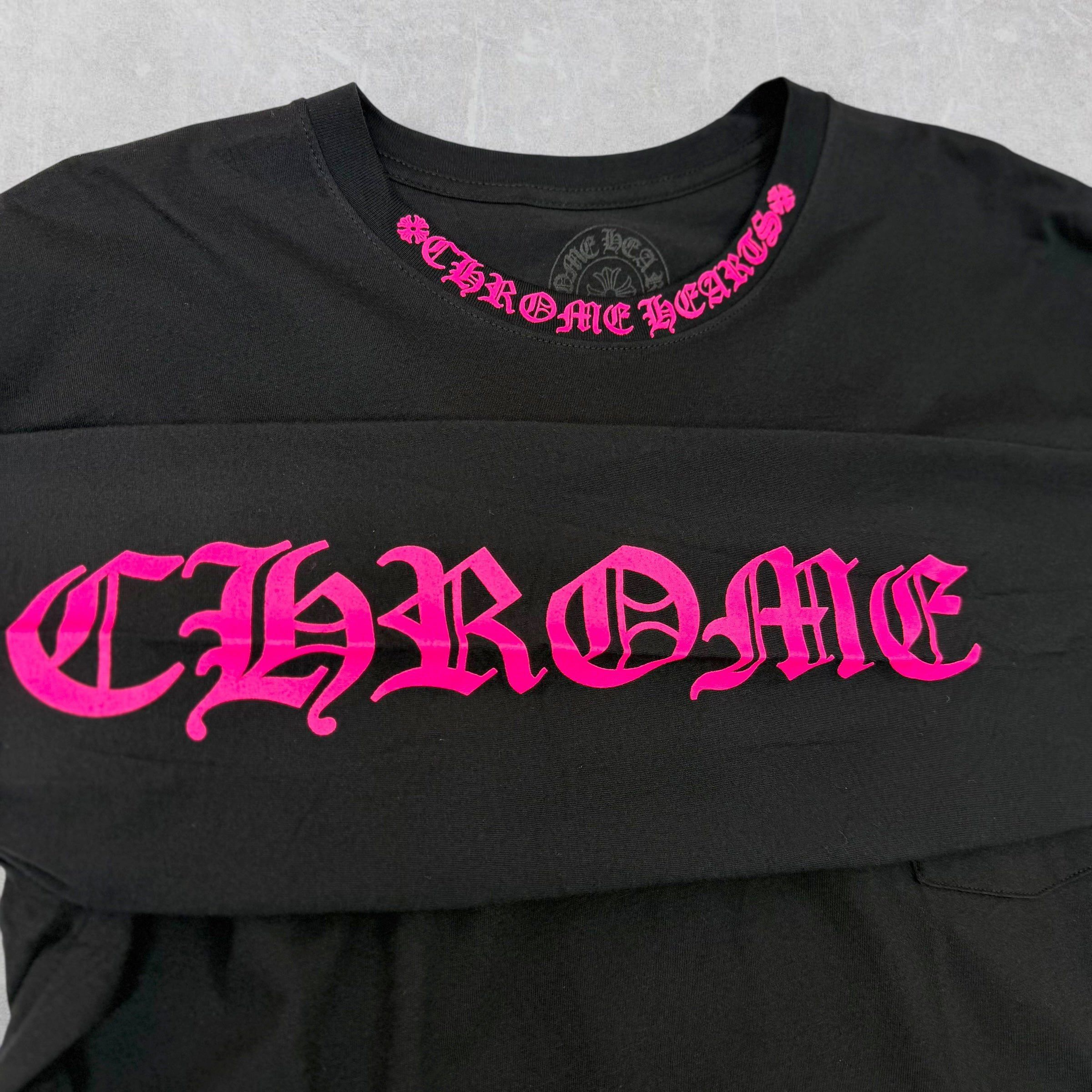 Chrome Hearts Chrome Hearts Pink Neck Logo L/S Tee XL Size US XL / EU 56 / 4 - 3 Thumbnail