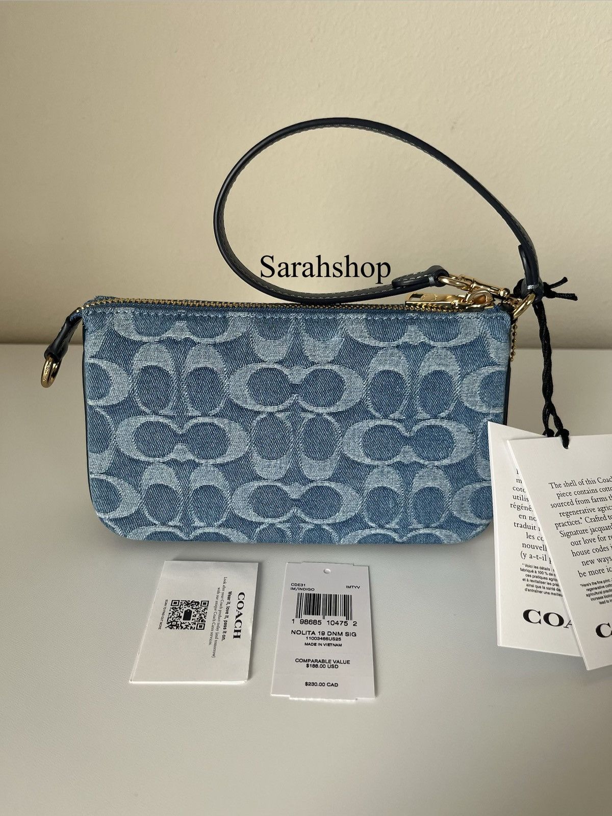 Coach Coach Nolita 19 In Signature Denim Size ONE SIZE - 3 Thumbnail