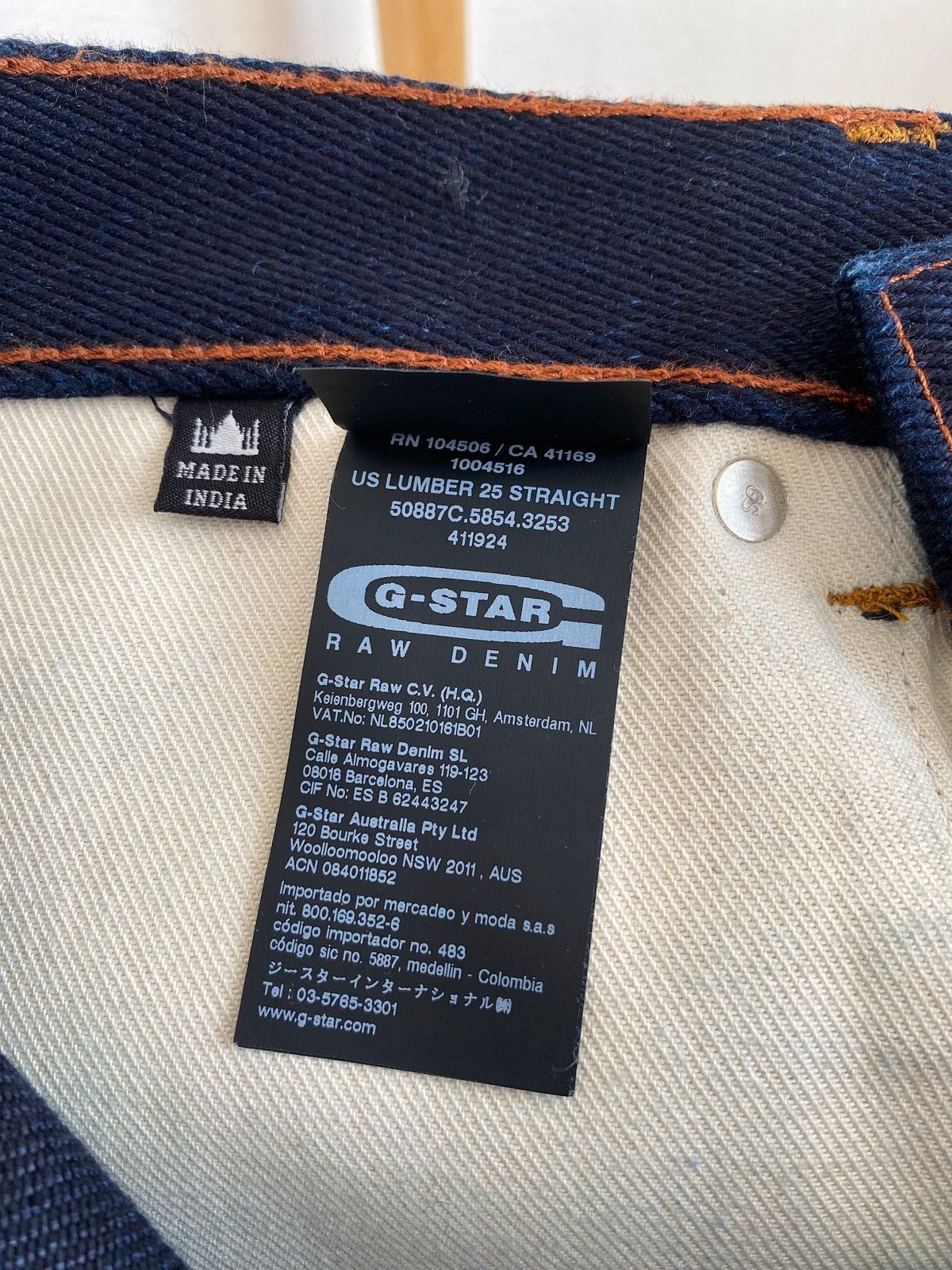G-Star G-star Red listing SELVEDGE Us Lumber 25 jeans Size US 33 - 18 Thumbnail
