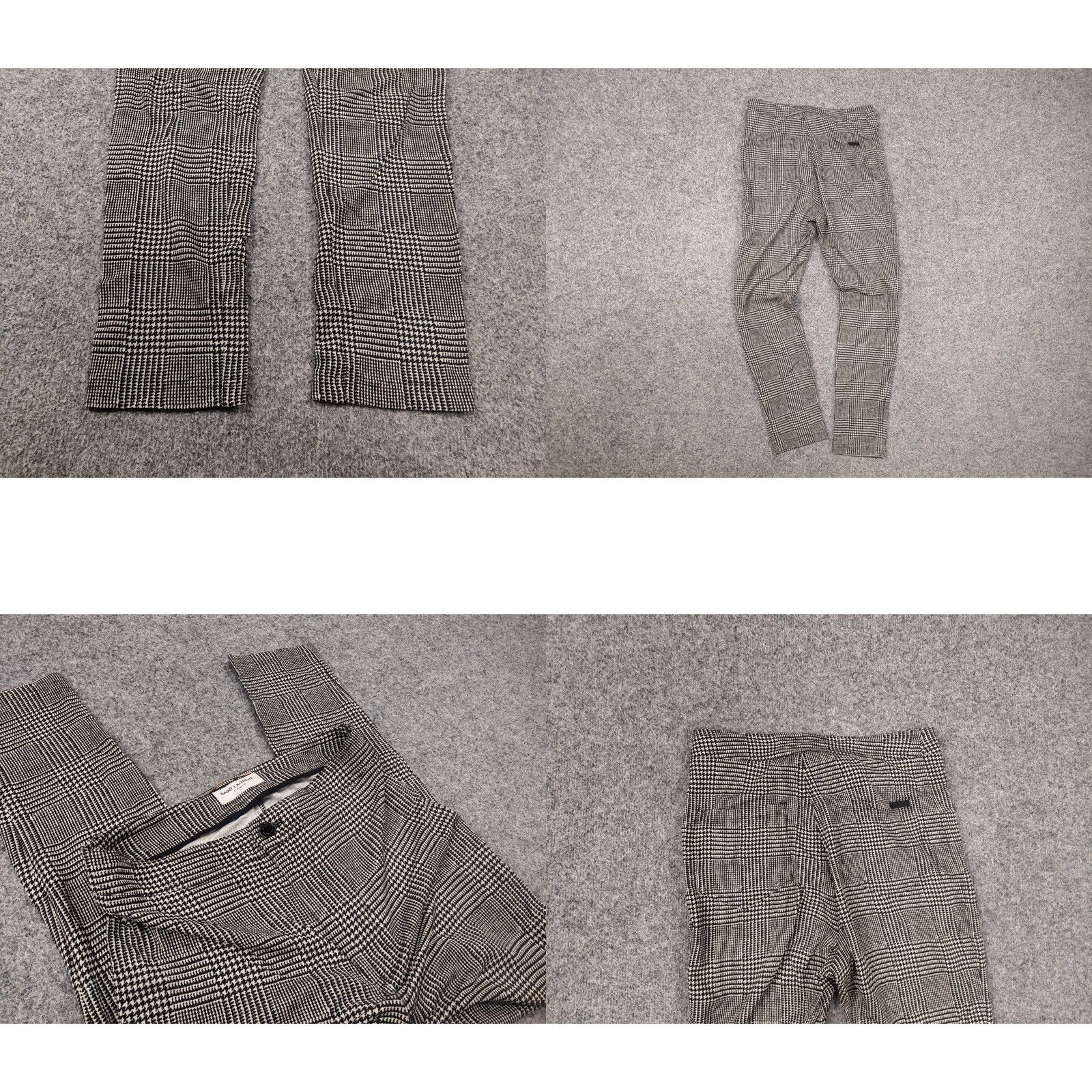 Yves Saint Laurent Saint Laurent check-patterned Skinny Jersey Leggings Trousers Pants, Women, Size S, Gray, Check, Leggings, Slim, Jersey, Saint Laurent Size S / US 4 / IT 40 - 9 Thumbnail