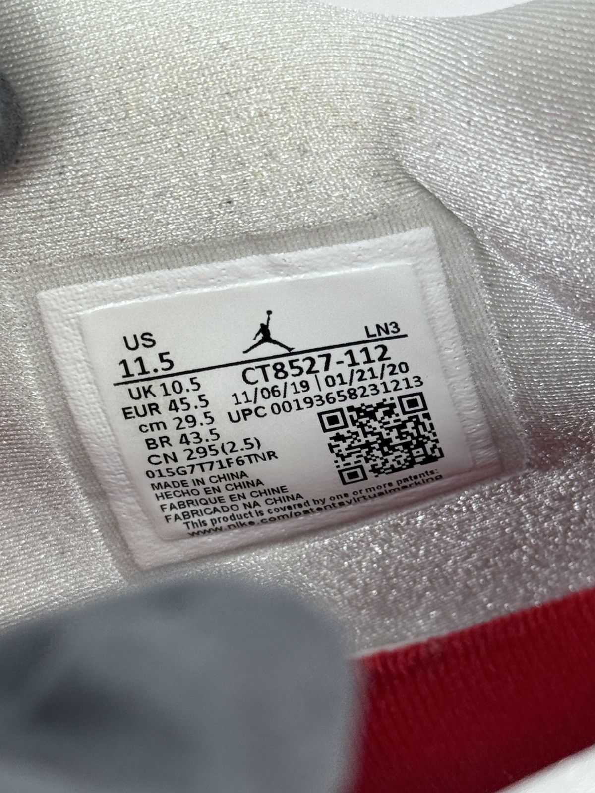 Jordan Brand JORDAN 4 RETRO METALLIC RED SNEAKERS Size US 11.5 / EU 44-45 - 13 Thumbnail