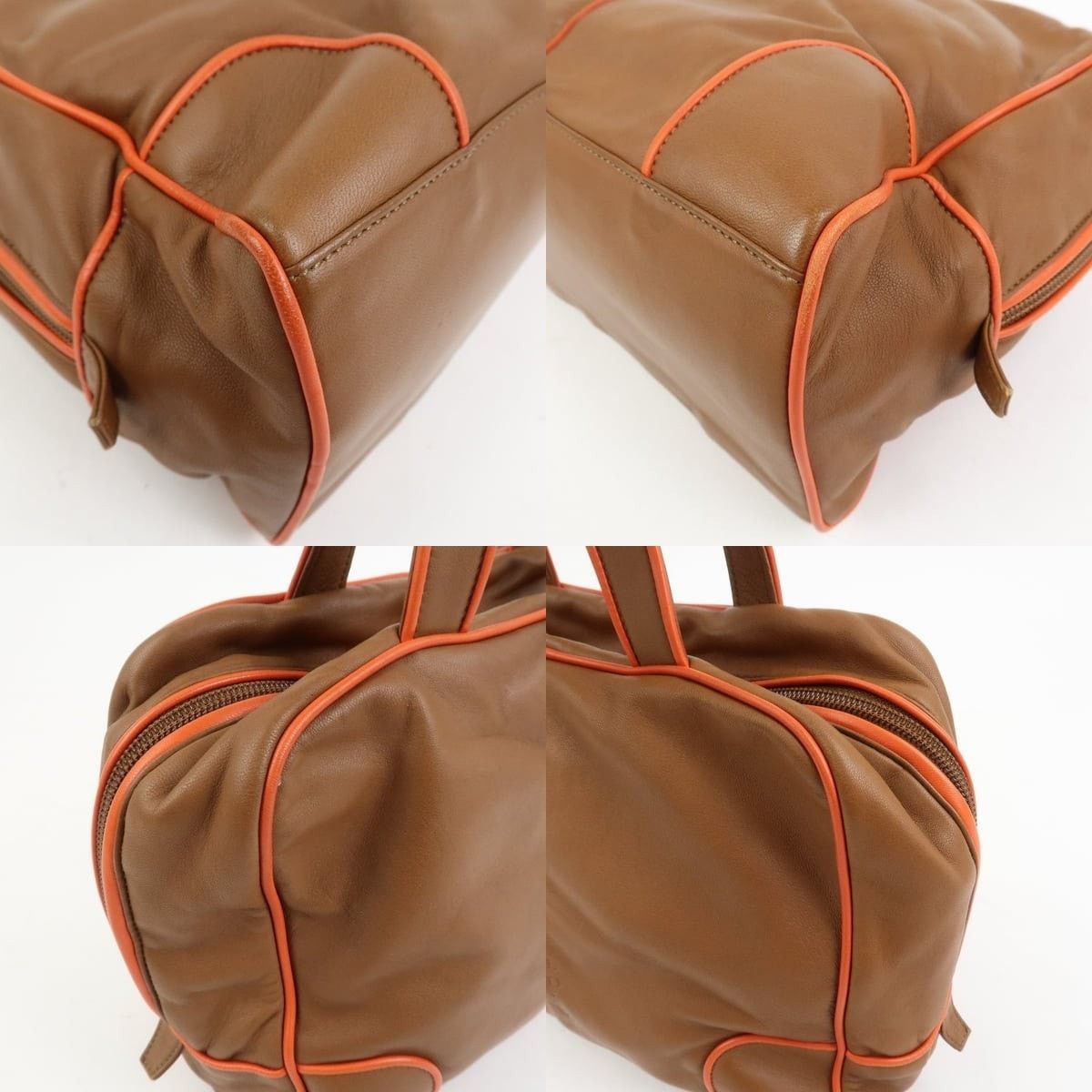 Loewe Loewe Logo Nappa Leather Duffle Bag Brown Size ONE SIZE - 5 Thumbnail