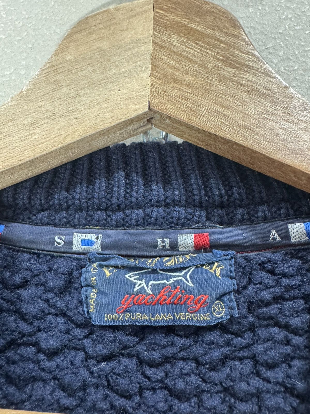 Paul & Shark Paul and Shark Yachting Wool Cableknit Sweater Mens Large Size US XL / EU 56 / 4 - 3 Thumbnail