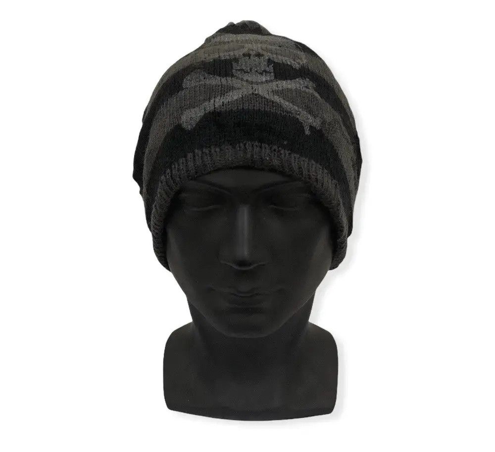 Seditionaries Japanese Brand Skulls Striped Design Reversible Beanie Hat Size ONE SIZE - 1 Thumbnail