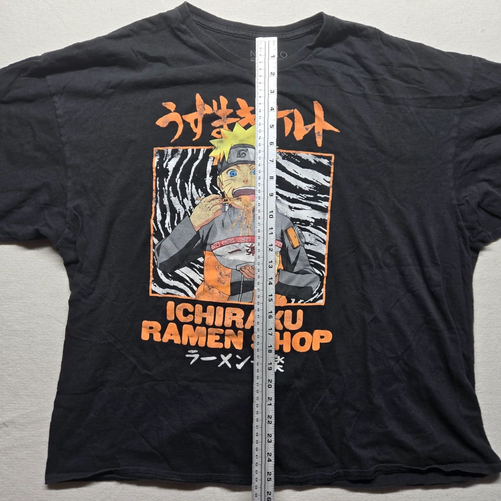 Vintage Viz Media Naruto Ichiraku Ramen Shop Shirt Adult 3XL Black Anime Tee Size US XXL / EU 58 / 5 - 7 Thumbnail