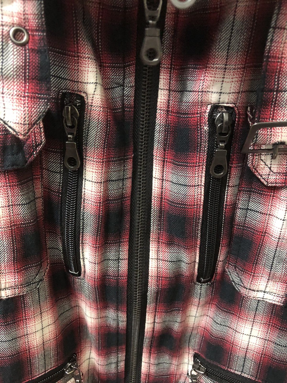 If Six Was Nine × Japanese Brand × Le Grande Bleu (L.G.B.) Bareback Realdress Tartan Double layer zipper Punk Jacket Size US L / EU 52-54 / 3 - 14 Thumbnail