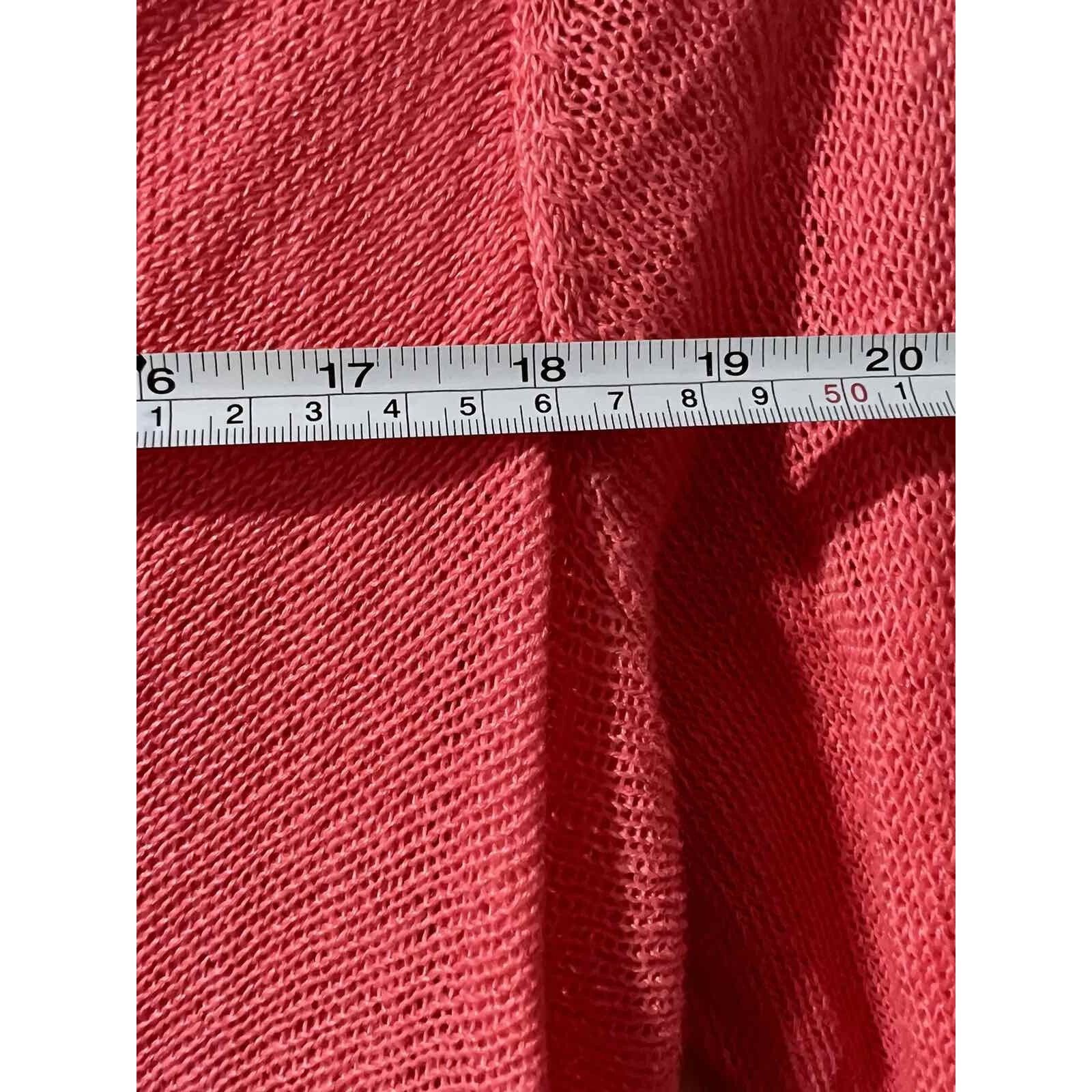 Eileen Fisher Eileen Fisher Organic Linen Cardigan Coral Size M A001378 Size M / US 6-8 / IT 42-44 - 4 Thumbnail