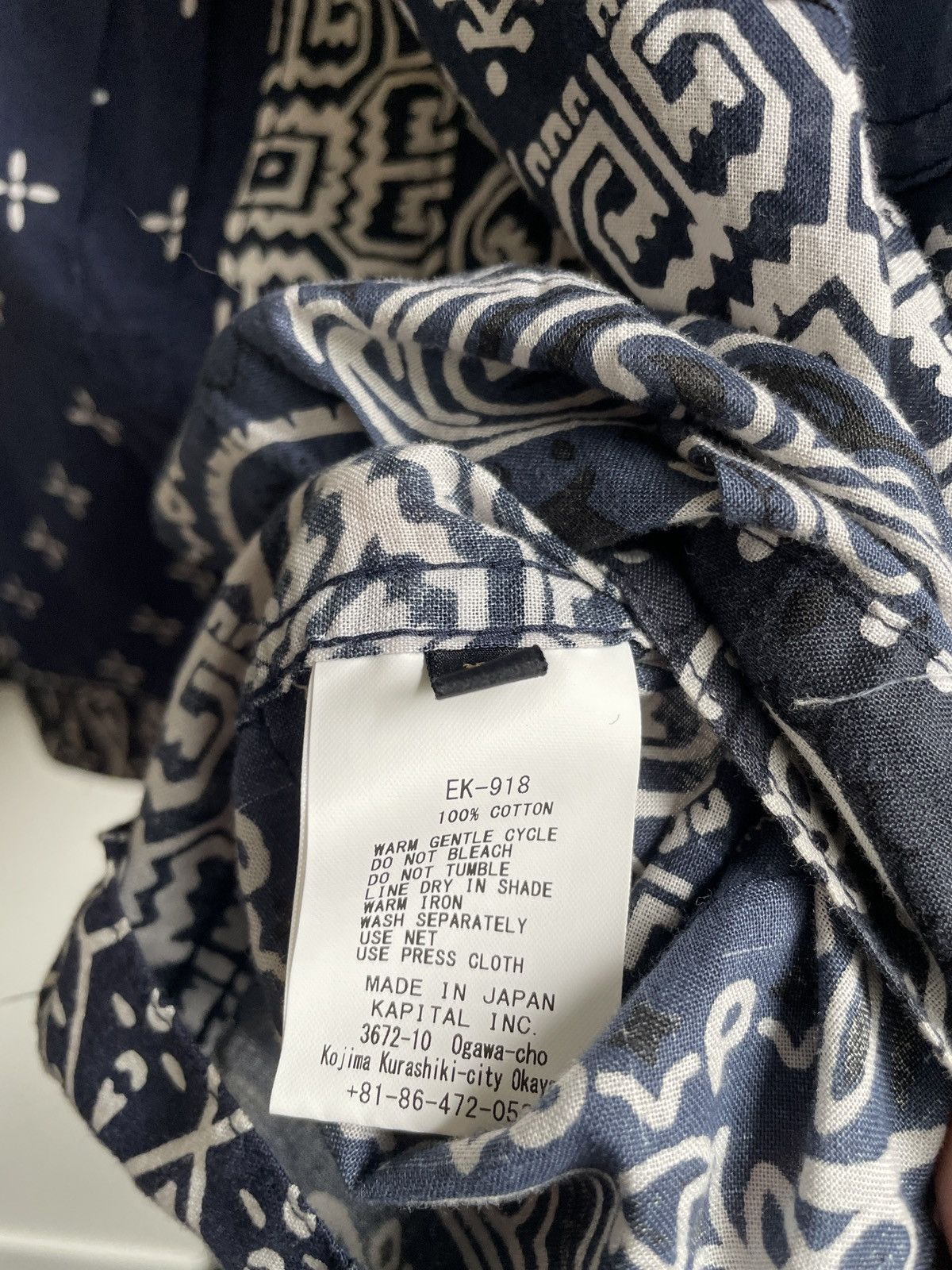 Kapital Patchwork Gauze Bandana 1st Jacket - Navy Size US L / EU 52-54 / 3 - 5 Thumbnail