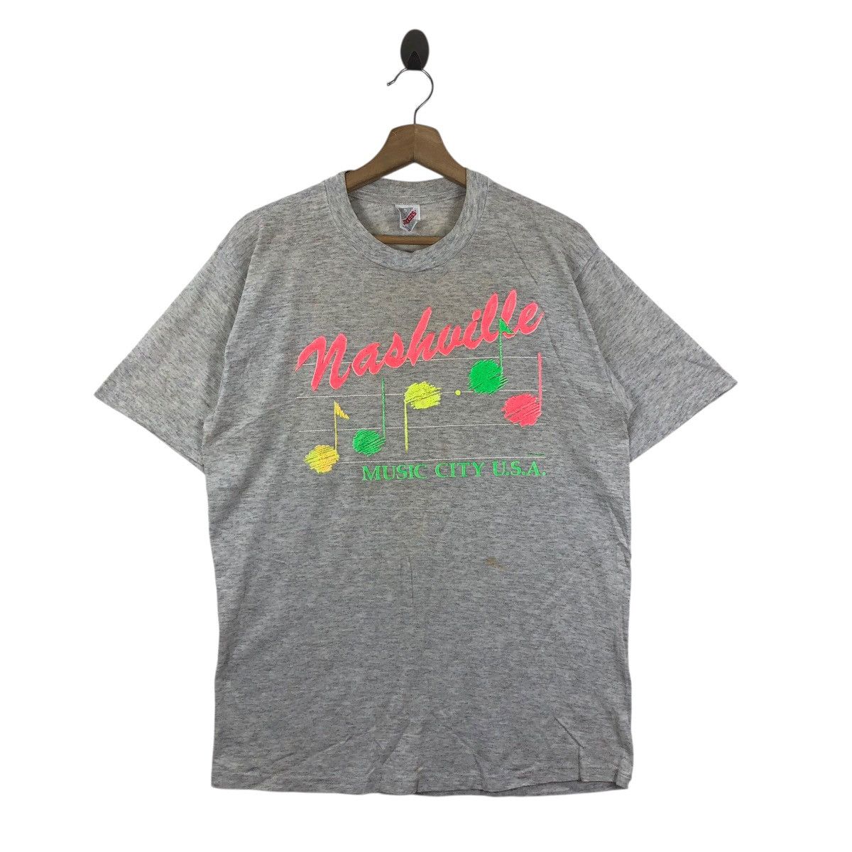 Vintage Vintage 90s Nashville Music City USA T Shirt Size L Size US L / EU 52-54 / 3 - 1 Thumbnail