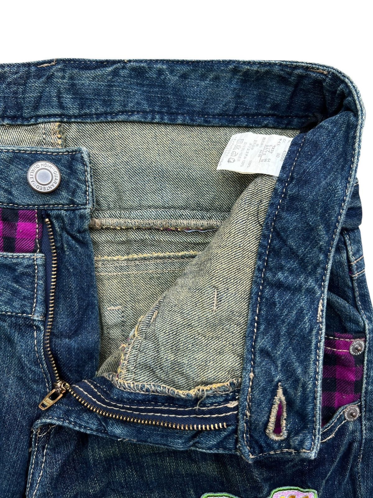 Japanese Brand Double Waist Japan Pleated Straight Denim Jeans 31x31.5 Size US 31 - 7 Thumbnail