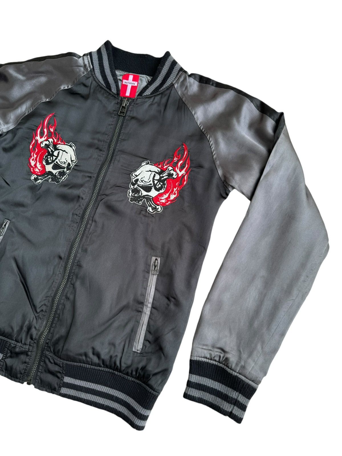 No Future ⚡️⚡️⚡️☠️☠️Vintage No Future Skull Head Embroidery Flame Size US S / EU 44-46 / 1 - 7 Thumbnail