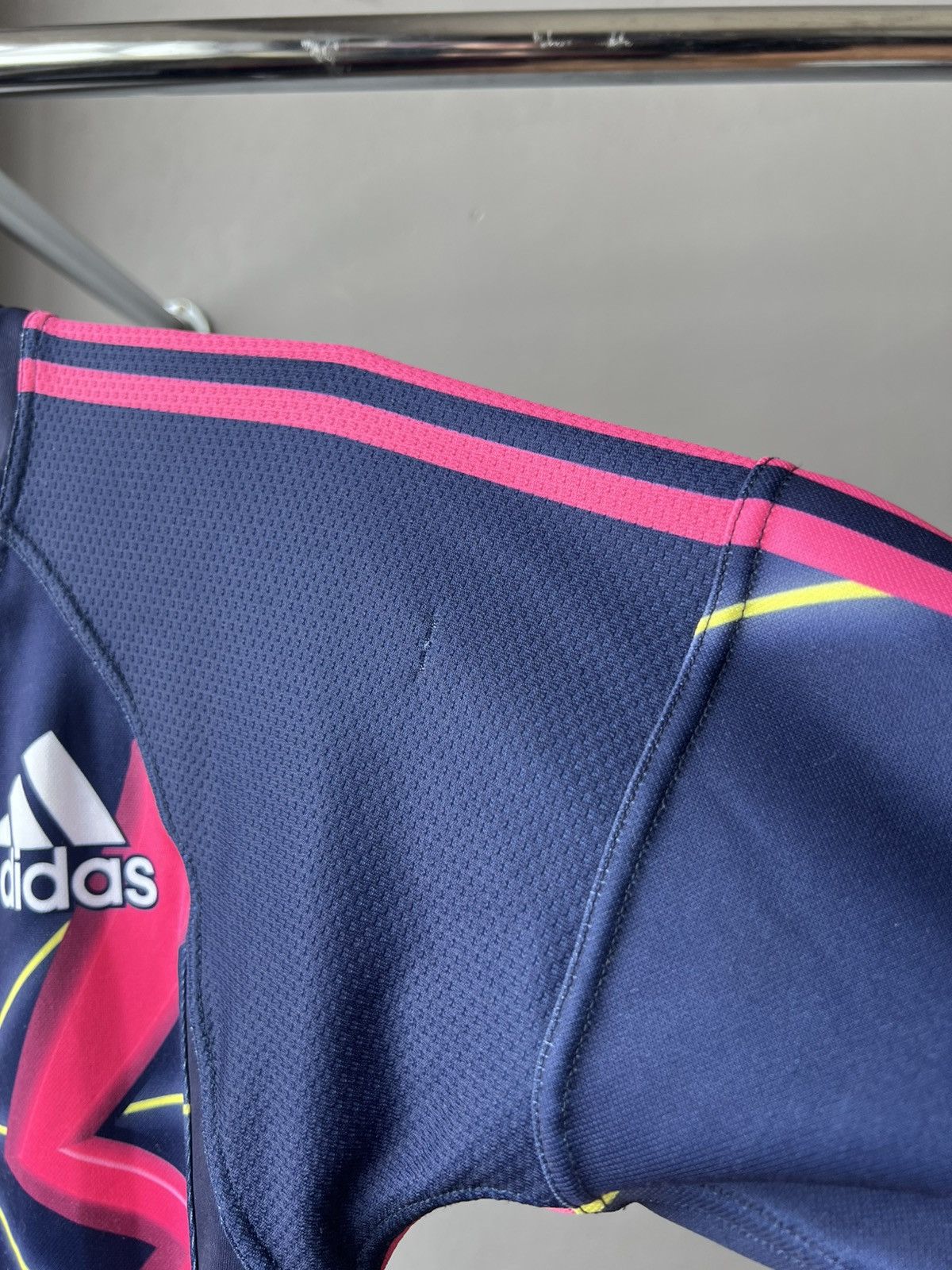 Adidas France Stade Francais Paris Rugby rare designer jersey shirt Size US M / EU 48-50 / 2 - 6 Thumbnail