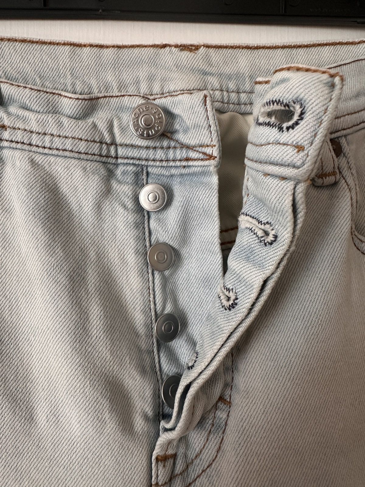 Acne Studios Acne Studios River LT Blue Blå Konst Jeans Size US 32 / EU 48 - 2 Thumbnail