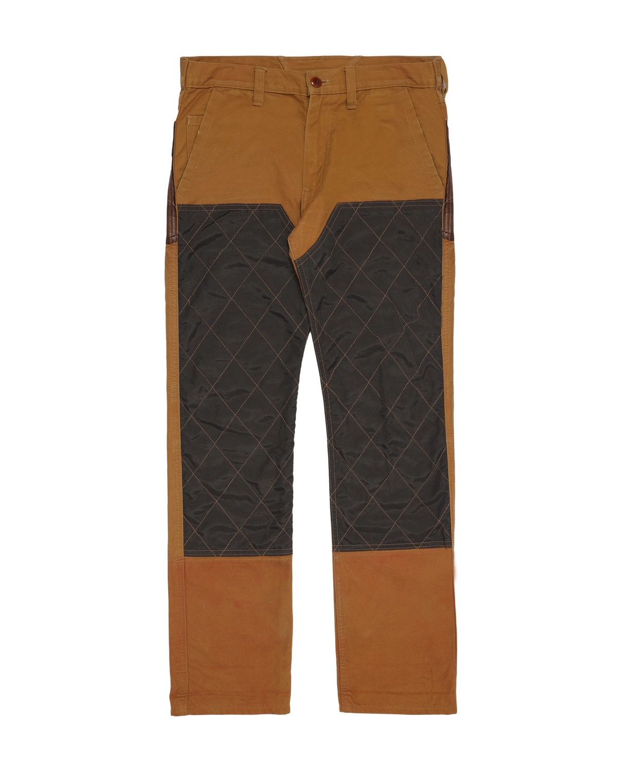 Junya Watanabe AD2009 Leather Patchwork Work Pants Size US 29 - 1 Thumbnail