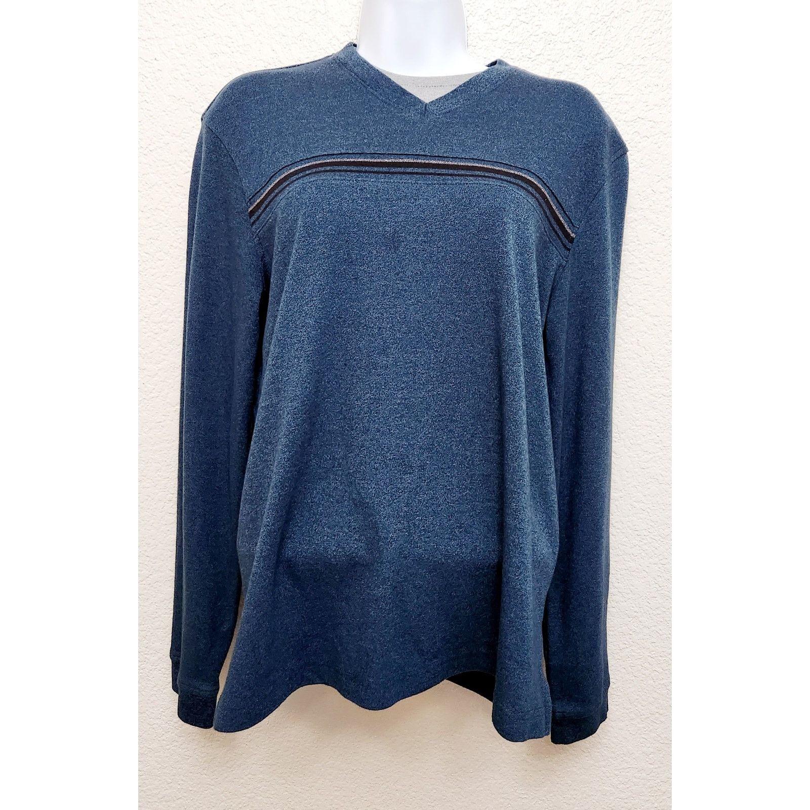 Other Van Heusen Blue Gray Long Sleeve Layered Look Top Small Size US S / EU 44-46 / 1 - 1 Thumbnail
