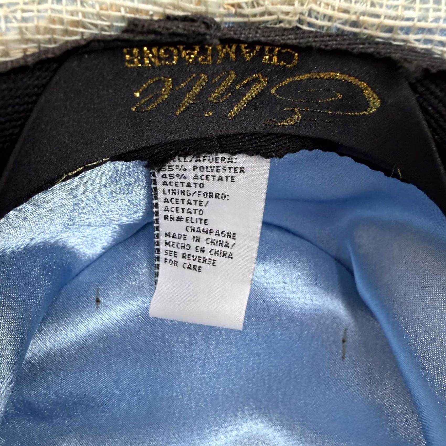 Elite‎ Champagne Hat Sun Womens Blue Wide Brim Ruffle Derby Church Wedding DondPO Wedding Hat Women main image 4