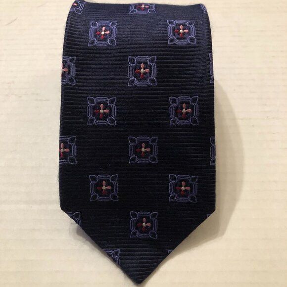 Nordstrom John W.nordstrom men's new navy silk tie 3 1/2" X 59 1/2" Size ONE SIZE - 1 Thumbnail