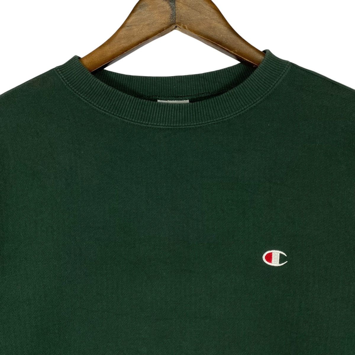 Champion × Vintage Vintage Champion Crewneck Sweatshirt Green Pullover Jumper S Size US S / EU 44-46 / 1 - 4 Thumbnail