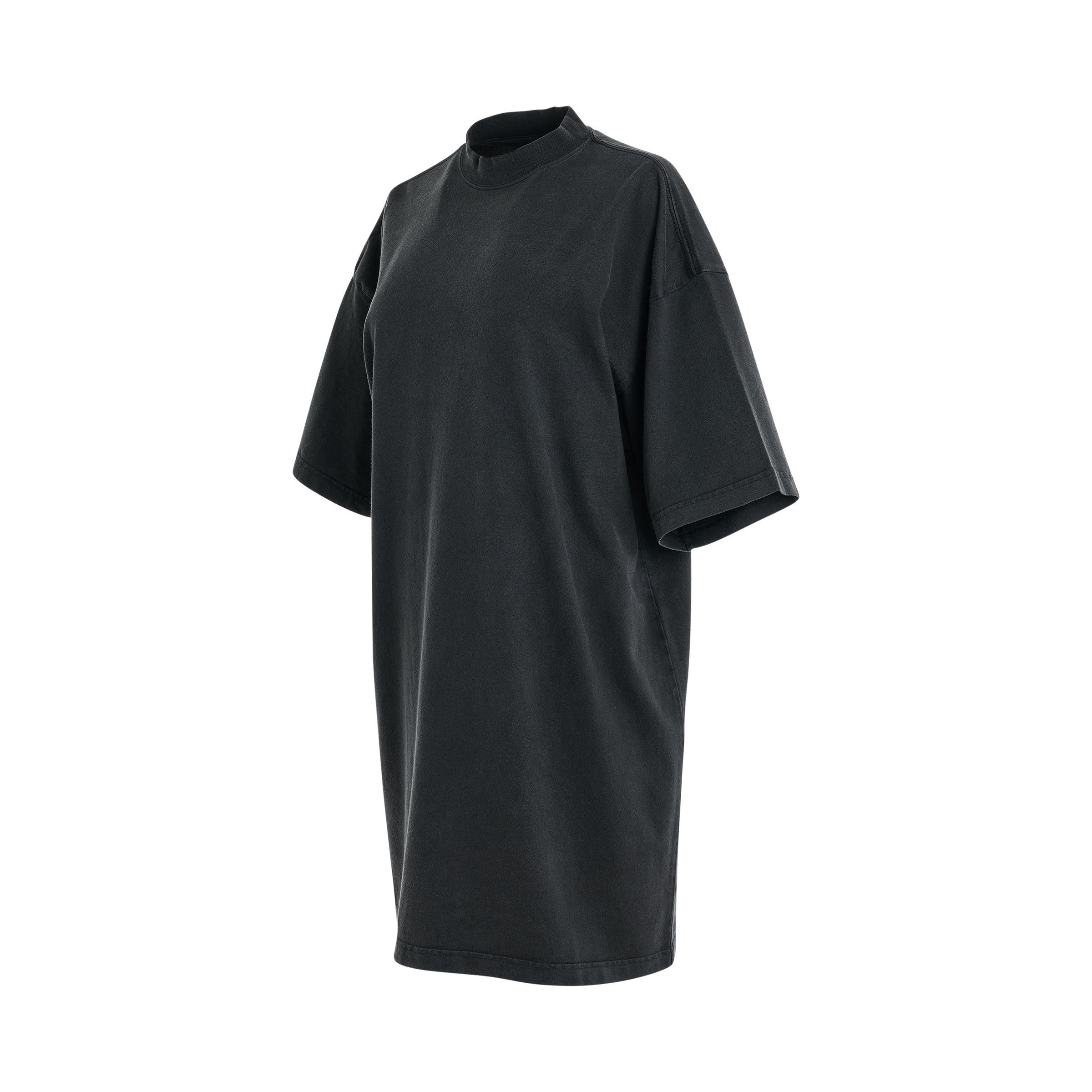 Balenciaga o1in1g0126 Bal Hand Drawn T-Shirt Dress in Black Size XS / US 0-2 / IT 36-38 - 2 Thumbnail
