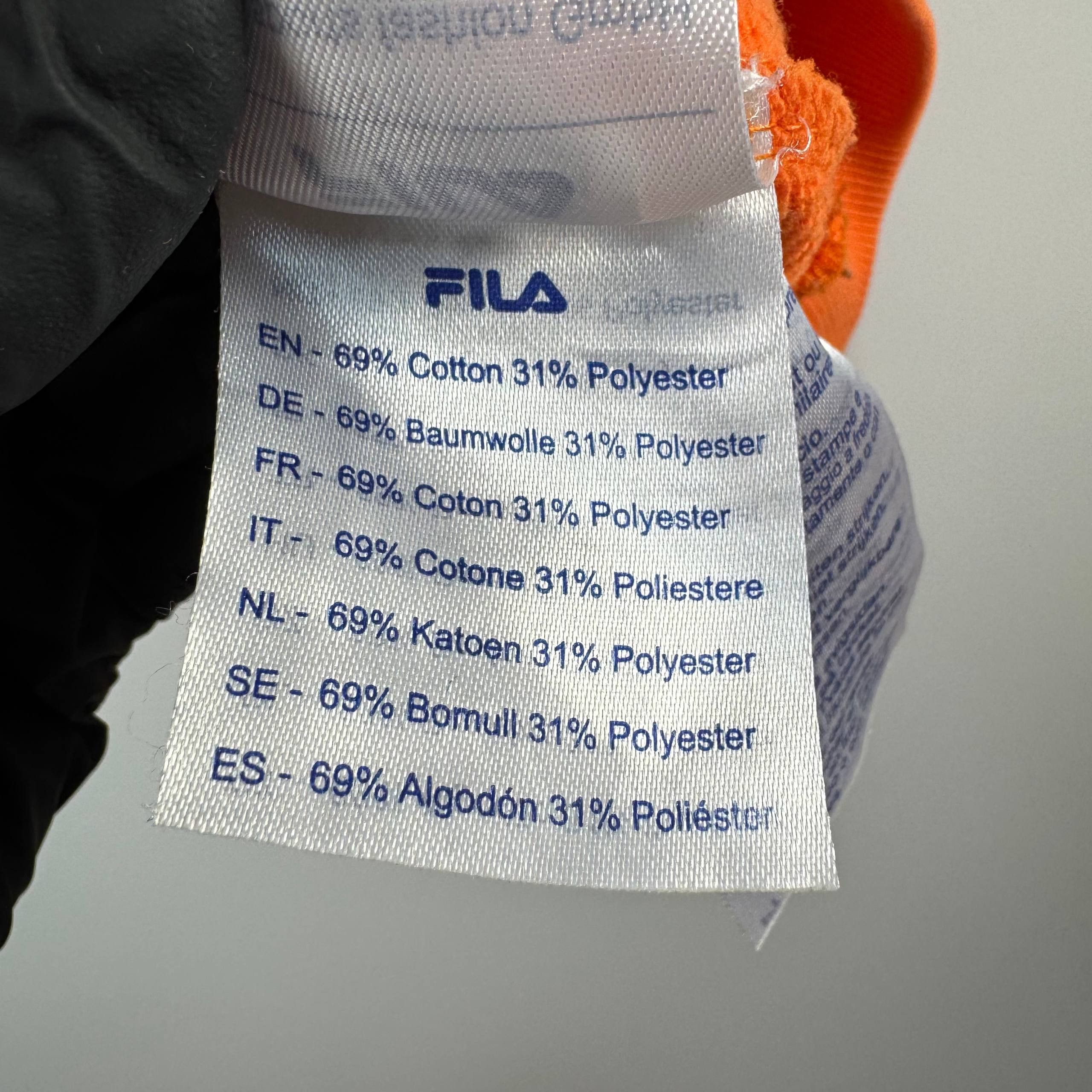 Fila Fila Small Logo Crewneck Sweatshirt Orange Mens Size M Size US M / EU 48-50 / 2 - 6 Thumbnail